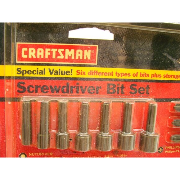 NEW Craftsman 30 Pc Screwdriver Bit Set w/ Storage Case Red 925633 NOS Seal Vtg - Picture 4 of 11